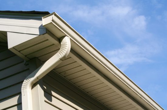 House with Gutter and Downspout gutter installation